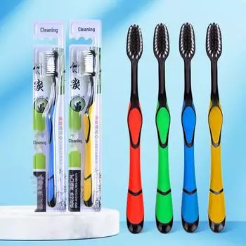 Зубная щетка с мягкой щетиной — маленькая версия, индивидуальная упаковка, подходит для пар