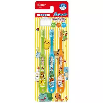 Зубная щетка Skater для детей 3-5 лет Мягкая 3 предмета Pokemon 2021 Pokemon 14 см TB5ST-A