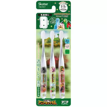 Зубная щетка Skateter для детей 3-5 лет мягкая прозрачная 3 шт Ania Kingdom TBCR5T-A