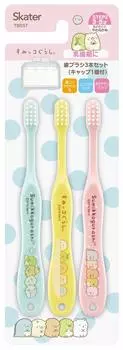 Зубная щетка Skateter для детей дошкольного возраста, мягкая, 3 шт. Sumikko Gurashi, 14 см, TB5ST, 3-5 лет