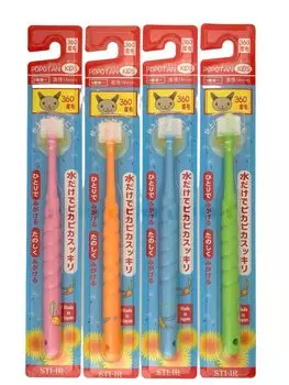 Зубная щетка Steer 360 градусов POPOTAN детская, набор из 12 шт. (разнообразные цвета) (мягкий)