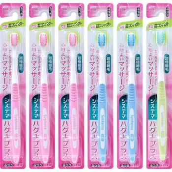 Зубная щетка Systema Hugki Plus Super Compact Regular, набор из 6 предметов