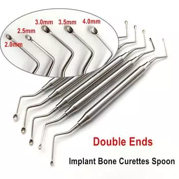 Зубной хирургический имплантат Зубные костные кюретки Ложка для порошка Совок для имплантата Упаковщик для костной пластики 1 piece D-spoon 3.5mm