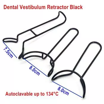 Зубной имплантат, большой открывалка для кляпа, черный ретрактор для зубов, стоматологический хирургический инструмент, инструмент для отбеливания зубов, инструмент для ухода за полостью рта 1 piece 8.0cm B