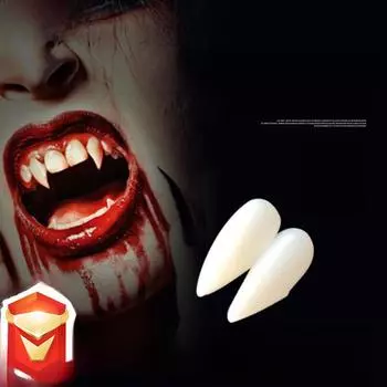 Зубные протезы вампиров и зомби: Маленькие брекеты в виде зубов тигра для косплей-грима. Bag 1.7 cm