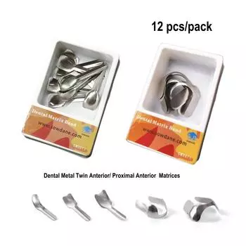 Зубные проксимальные передние полоски Двойные передние матрицы Матричное оборудование Большие Средние Маленькие Материалы для реставрации зубов 1 box proximal 9mm