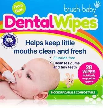 Зубные салфетки Brush Baby DentalWipes TU прозрачный