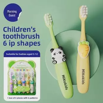 Зубные щетки Chenke Cartoon Kids для детей от 3 до 12 лет, мягкие щетинки, упаковка из 6 штук