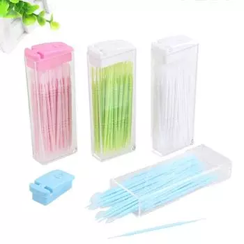 Зубочистка Charm 50 шт. Высокое качество случайный цвет оральная стоматологическая межзубная щетка 50 шт. портативный футляр