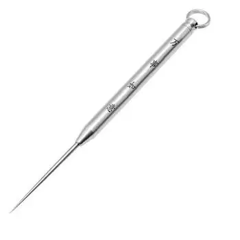 Зубочистка высокой твердости, не ржавеющая, водонепроницаемый, эластичный титановый брелок, подвеска, металлическая зубочистка, инструмент для кемпинга, уличные принадлежности серебряный