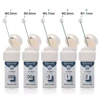 Зубоврачебные расходные материалы Размер 000/00/0/1/2 хлопчатобумажной нити ретракционного шнура десны заплетенный
