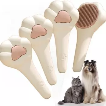 ZUKIDA 4 шт. Щетка для ухода за кошками, щетка для ухода за домашними животными, щетка для линьки собак, кошек, кроликов, легко удаляет линяющий подшерсток, массажный инструмент для домашних животных, подходит для или белый