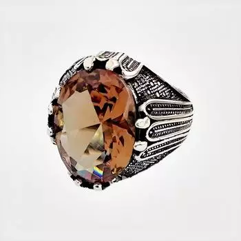 Zultanite and BlackZircon Stone Silver Ring 230048164G16Y