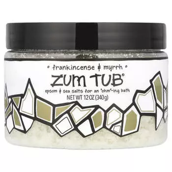ZUM, Zum Tub, Epsom and Sea Salt, Frankincense and Myrrh, 12 oz (340 g)
