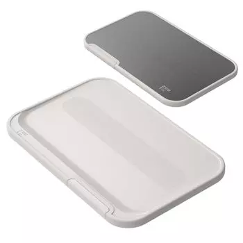 Zuutii 2 in 1 Cutting Board Stainless Steel Plastic Double Sided Dishwasher Safe Cutting Board Large Light Cream ZTCB0042 Anti-Slip белый