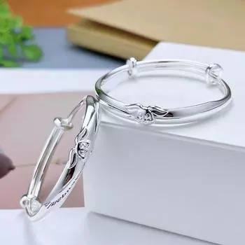 Zuyin 9999 Детский браслет с заячьими ушками из мультфильма, пара детских подарков на полнолуние, подарок на один год для родителей и детей Adjustable size