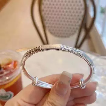 Zuyin 9999 Lucky Bamboo Rising Step By Step, десять тысяч браслетов Bamboo Joint, подарки на фестиваль для пожилых мам, маленькие и популярные Adjustable size белый