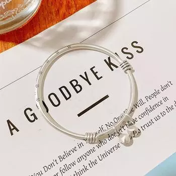 Zuyin 9999 Маленький колокольчик с цветком сливы Свежий браслет Молодежный модный браслет Твердый дизайн браслета Push Pull Adjustable size