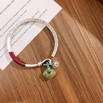 Zuyin 9999 Плетеные квадратные палочки для еды в китайском стиле · Подвеска с благоприятными словами Браслет Ruyi, Новое открытие в китайском стиле в китайском стиле Adjustable size