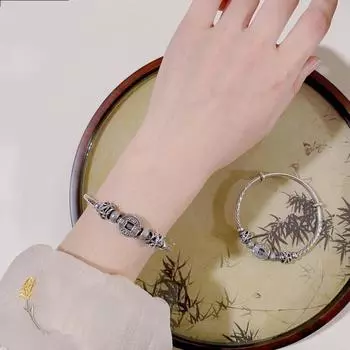 Zuyin 9999 В поисках богатства и сокровищ, браслет из бисера в стиле ретро, этнический стиль, браслет с завитками из жареного теста, молодой стиль Adjustable size