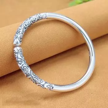 Zuyin 999,9 винтажный браслет с золотым обручем и ручкой для мужчин, мужской гегемонный этнический стиль, мужской и женский индивидуальный браслет Adjustable size