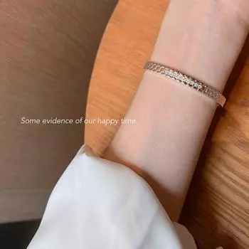 Zuyin 999 цепочка для часов из чистого серебра, браслет с камнем, модные ювелирные изделия ручной работы для девочек, эллиптический браслет Adjustable size