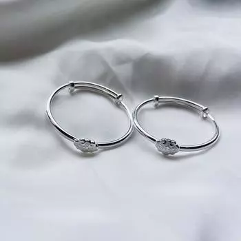 Zuyin 999 детский браслет полный благословения чистого серебра детский браслет Push Pull серебряный браслет для младенцев и детей Adjustable size