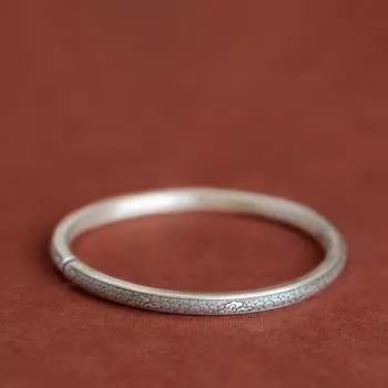 Zuyin S999 Чистый серебряный тотем благоприятного облака с узором морской волны, браслет с открытым браслетом в стиле ретро, китайский стиль Adjustable size