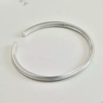 Zuyin S999 китайский ветер рыбья кость узор браслет Мебиуса для женщин из чистого серебра однотонный индивидуальный тотемный браслет для мужчин открытый Adjustable size