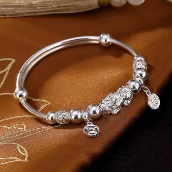 Zuyin S999 Lucky Bead Pixiu браслет женские деньги монета браслет из бисера круглый браслет из бисера Adjustable size