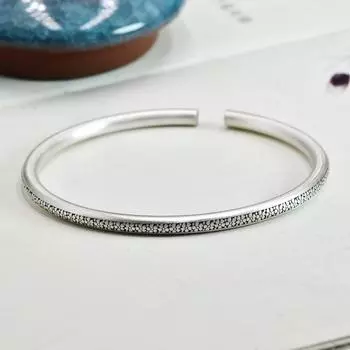 Zuyin S999 Ретро-браслет с цветком сливы, женский открытый, резной браслет из чистого серебра в старинном стиле, студенческий браслет, молодой стиль Adjustable size