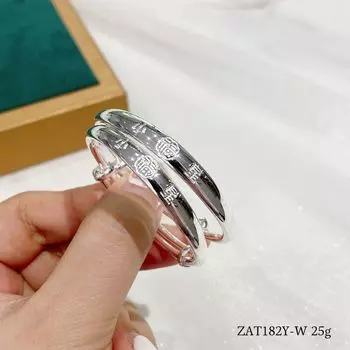 Zuyin S999 серебряный браслет Lucky, однотонный браслет из чистого серебра с маленькой звездой Lucky Star, подарок на первый день рождения ребенка Adjustable size