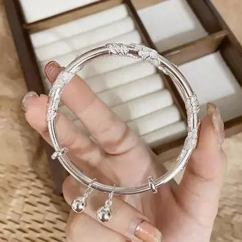 Zuyin S999 Шумный браслет из парчи с женским нишевым дизайном, новый глянцевый скользящий браслет в китайском стиле из серебра лотоса Adjustable size