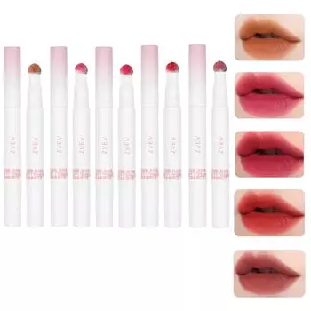 ZVEV Mousse Velvet Lip Powder Cream Moisturizing Lip Blush Lip Gloss Cup Jujube Red Plum Red Long-lasting Non-Stick (Brown + + + Vermilion)