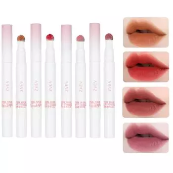 ZVEV Mousse Velvet Lip Powder Cream Увлажняющий румяна для губ Блеск для губ в чашке Стойкий антипригарный (Коричневый+Бегония+Алый+Фиолетовый)