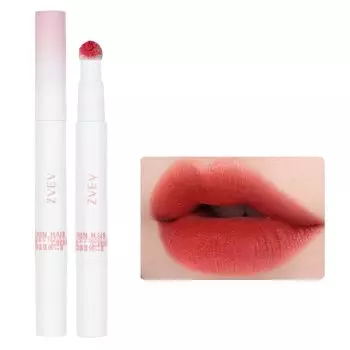 ZVEV Mousse Velvet Lip Powder Cream Увлажняющий румяна для губ Блеск для губ в чашке Стойкий антипригарный (Бегония)
