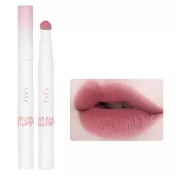 ZVEV Mousse Velvet Lip Powder Cream Увлажняющий румяна для губ Блеск для губ в чашке Стойкий антипригарный (фиолетовый)