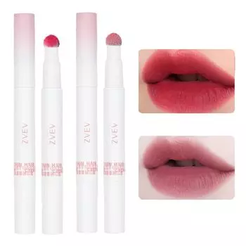 ZVEV Mousse Velvet Lip Powder Cream Увлажняющий румяна для губ Блеск для губ Cup Red Стойкий антипригарный (Слива + Фиолетовый)