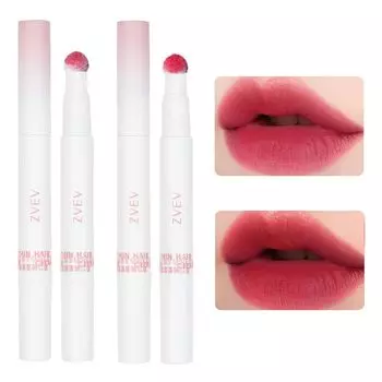 ZVEV Mousse Velvet Lip Powder Cream Увлажняющий румяна для губ Блеск для губ Cup Red Plum Стойкий антипригарный (Жожоба + Красный)