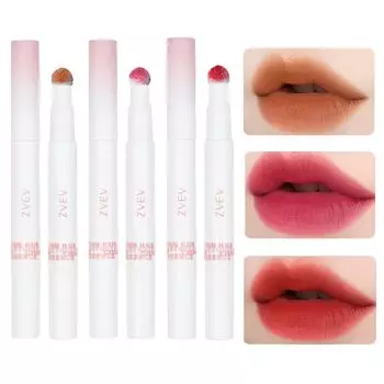 ZVEV Mousse Velvet Lip Powder Cream Увлажняющий румяна для губ Блеск для губ Cup Jujube Red Стойкий антипригарный (Коричневый + + Бегония)