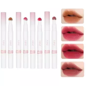 ZVEV Mousse Velvet Lip Powder Cream Увлажняющий Lip Blush Lip Gloss Cup Jujube Red Plum Red Стойкий антипригарный (Цвет + + + Вермилион)