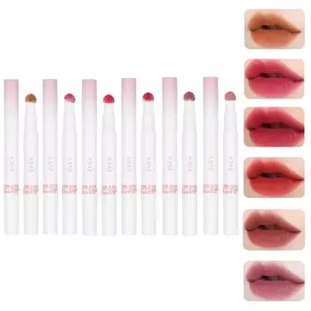 ZVEV Mousse Velvet Lip Powder Cream Увлажняющий румяна для губ Блеск для губ Cup Jujube Red Plum Red Begonia Vermilion Стойкий антипригарный (Коричневый + + + + +