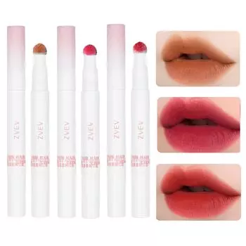 ZVEV Mousse Velvet Lip Powder Cream Увлажняющий румяна для губ Блеск для губ Cup Plum Red Стойкий антипригарный (Коричневый + + Бегония)