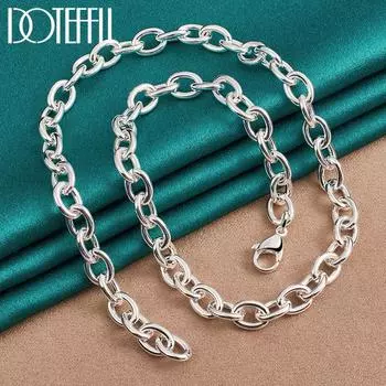 Звено цепи из стерлингового серебра 925 пробы 18 дюймов, модное ювелирное ожерелье для свадебной вечеринки 45cm