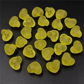 Звезда 10 шт. модные персиковые сердечки матовые матовые для изготовления ювелирных изделий сережек бусины пентаграмма заднее отверстие DIY аксессуары бусины Heart жёлтый
