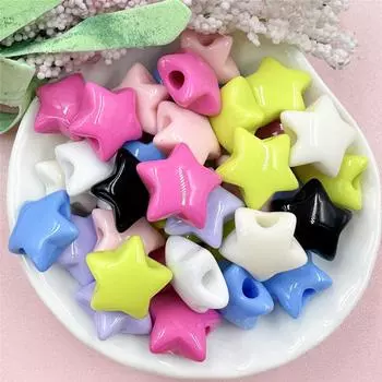 Звезда 14,9 мм, модные акриловые бусины для изготовления ювелирных изделий, ожерелье, браслеты, ювелирные аксессуары, продвинутый DIY, 40 шт. синий