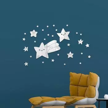 Звезда акриловый диван гостиная 3D трехмерные наклейки на стену спальня украшение комнаты наклейки теплые самоклеящиеся