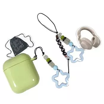 Звезда Бисерные Телефонные Подвески Брелок Подвеска Для Чехол Для Телефона Милый Кавайный Шарм Для Девочек Женщин синий