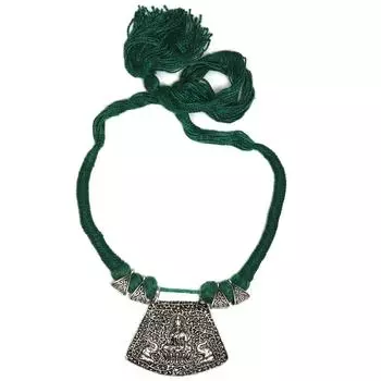 Звезда Бога Пик Макраме Тряпка День Матери Серебряное Ювелирное Ожерелье 20 дюймов