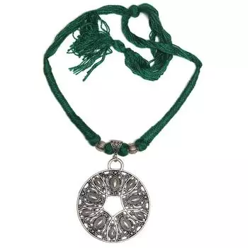 Звезда Бога Пик Макраме Тряпка День Матери Серебряное Ювелирное Ожерелье 20 дюймов